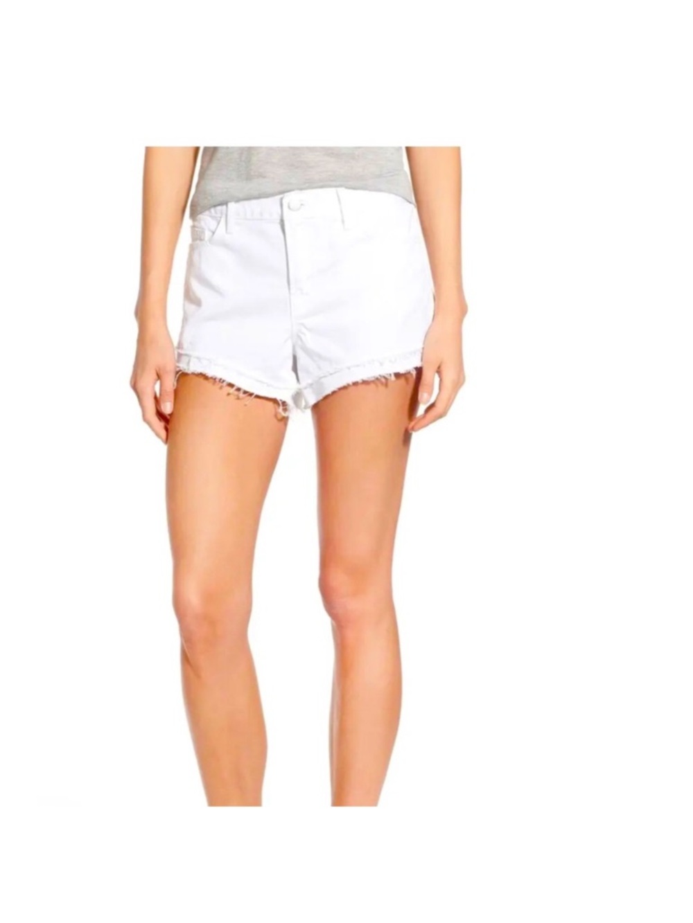 J Brand White Denim Short Shorts Sachi